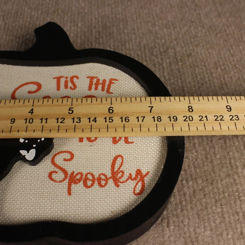 Halloween Black Cat Pumpkin Wood Sign Tis The Season To Be Spooky Decor